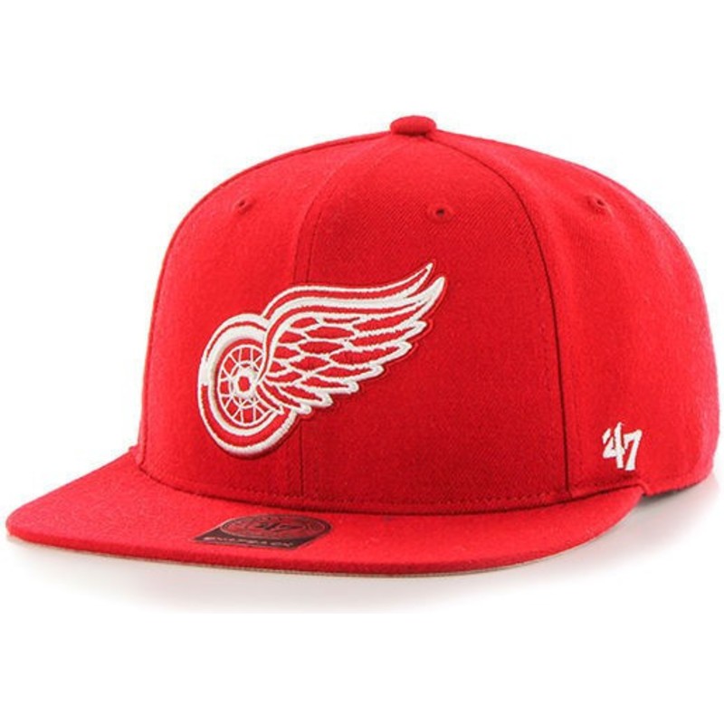 47-brand-flat-brim-detroit-red-wings-nhl-captain-red-snapback-cap