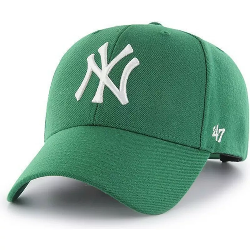 47-brand-curved-brim-new-york-yankees-mlb-mvp-green-snapback-cap