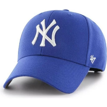 47 Brand Curved Brim New York Yankees MLB MVP Blue Snapback Cap