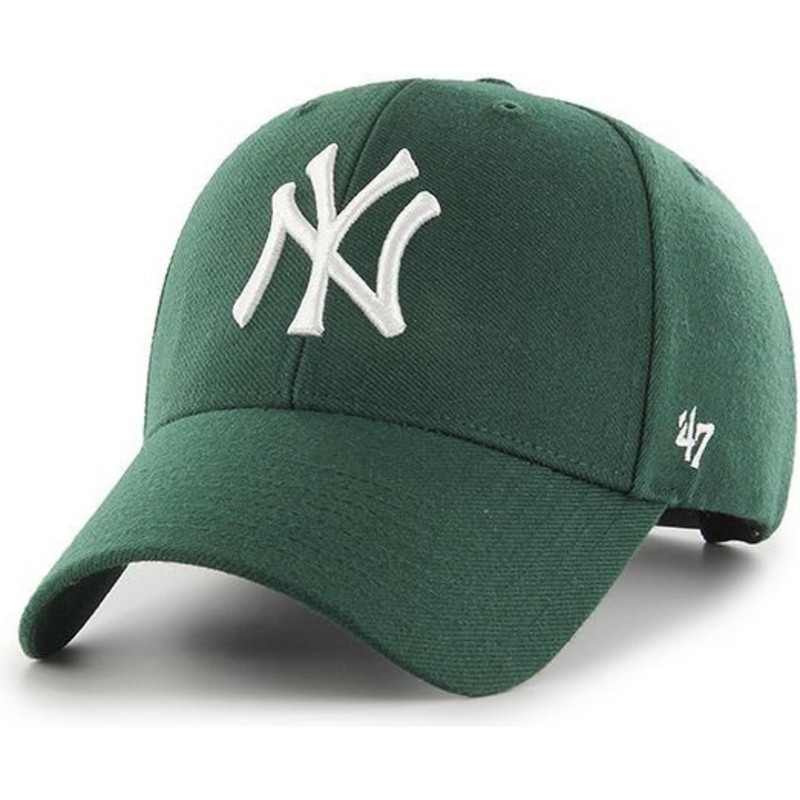 47-brand-curved-brim-dark-green-new-york-yankees-mlb-mvp-green-snapback-cap
