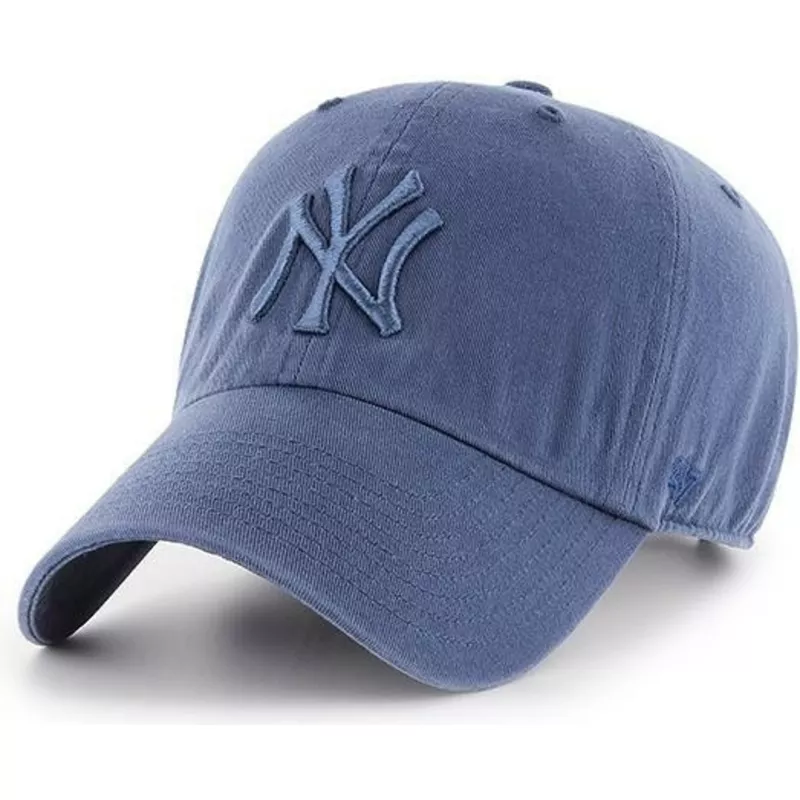 47-brand-curved-brim-blue-logo-new-york-yankees-mlb-clean-up-blue-cap