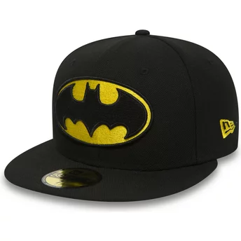 New Era Flat Brim 59FIFTY Batman Character Essential Warner Bros. Black Fitted Cap