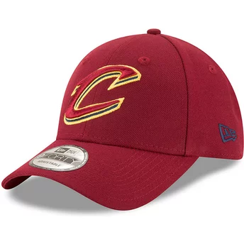 New Era Curved Brim 9FORTY The League Cleveland Cavaliers NBA Red Adjustable Cap