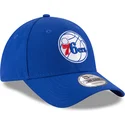 new-era-curved-brim-9forty-the-league-philadelphia-76ers-nba-blue-adjustable-cap