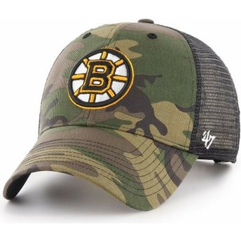 47 Brand Boston Bruins NHL MVP Branson Camouflage Trucker Hat