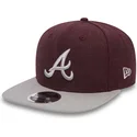 new-era-flat-brim-9fifty-seasonal-heather-atlanta-braves-mlb-red-and-grey-snapback-cap