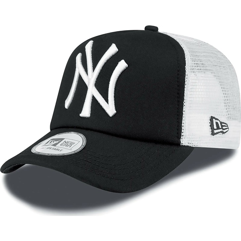 new-era-clean-a-frame-new-york-yankees-mlb-black-trucker-hat