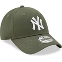 new-era-curved-brim-9forty-league-essential-new-york-yankees-mlb-green-adjustable-cap