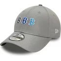 new-era-curved-brim-9forty-stack-logo-boston-red-sox-mlb-grey-adjustable-cap