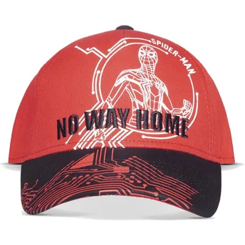Difuzed Curved Brim Spider-Man No Way Home Marvel Comics Red Snapback Cap