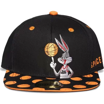 Difuzed Flat Brim Bugs Bunny Space Jam Looney Tunes Black Snapback Cap