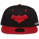 difuzed-flat-brim-red-hood-logo-dc-comics-black-and-red-snapback-cap