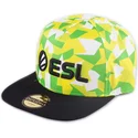 difuzed-flat-brim-esports-esl-green-and-black-snapback-cap