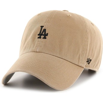 47 Brand Curved Brim Clean Up Base Runner Los Angeles Dodgers MLB Brown Adjustable Cap