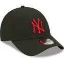 new-era-curved-brim-red-logo-9forty-league-essential-new-york-yankees-mlb-black-adjustable-cap