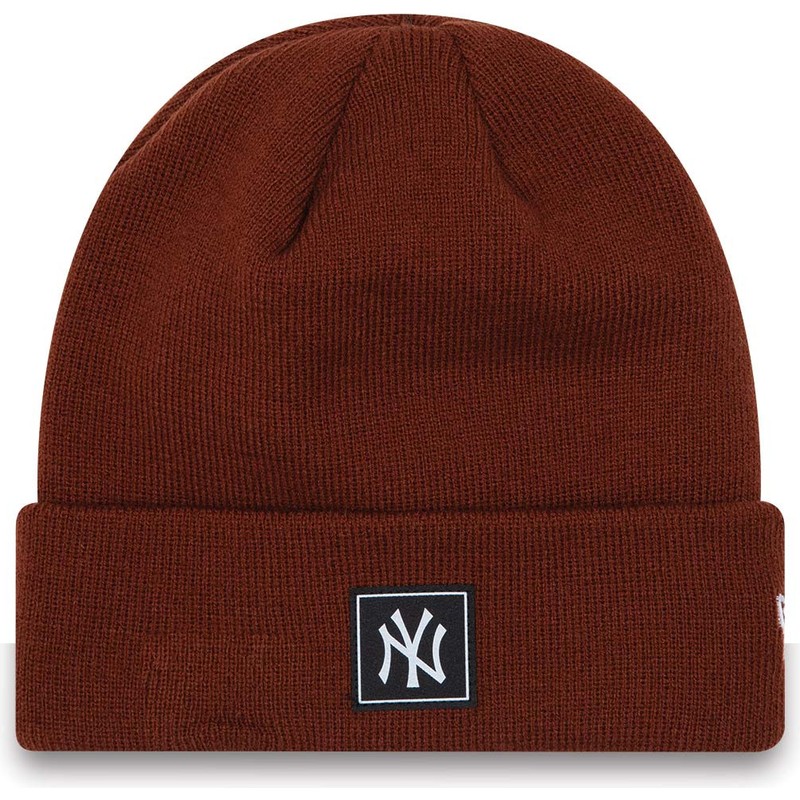 new-era-team-cuff-new-york-yankees-mlb-dark-brown-beanie