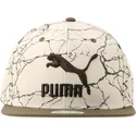 puma-flat-brim-ls-colour-block-white-and-green-snapback-cap