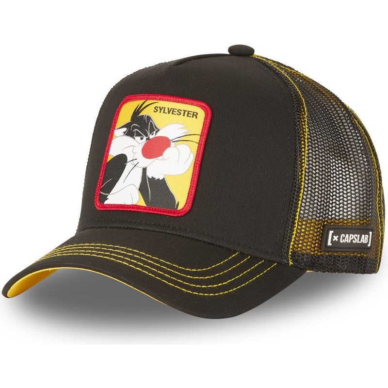 capslab-sylvester-sy1-looney-tunes-black-trucker-hat