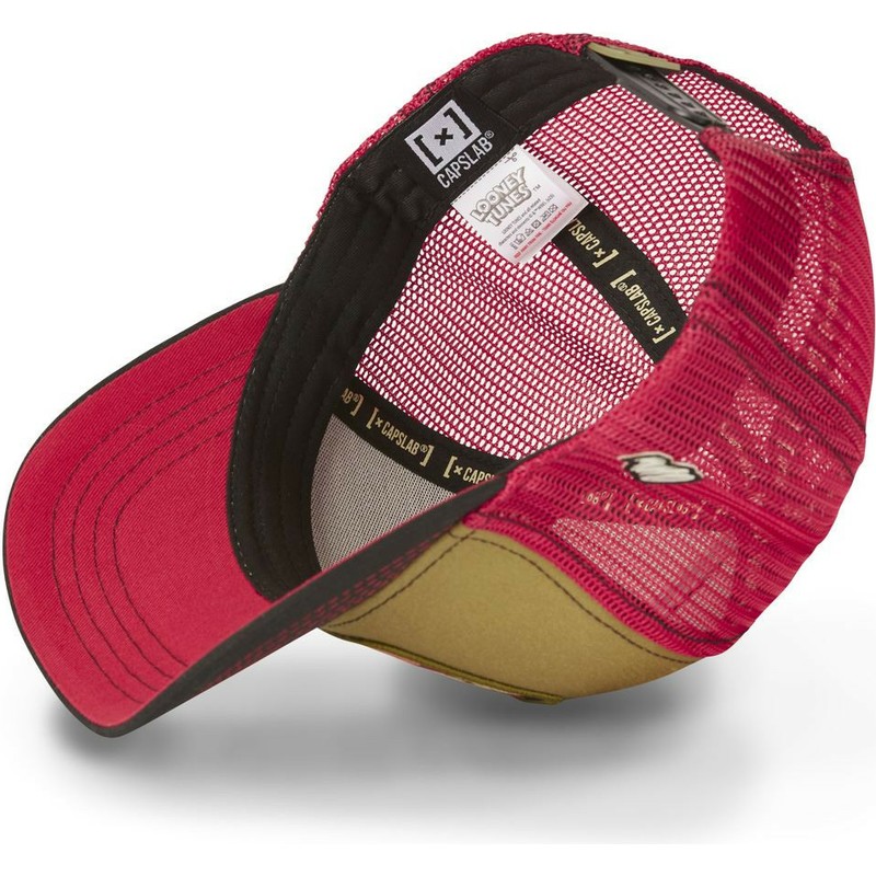 capslab-tasmanian-devil-ta2-looney-tunes-brown-red-and-black-trucker-hat