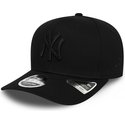 new-era-curved-brim-black-logo-9fifty-tonal-stretch-snap-new-york-yankees-mlb-black-snapback-cap