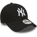 new-era-curved-brim-9forty-essential-new-york-yankees-mlb-black-adjustable-cap
