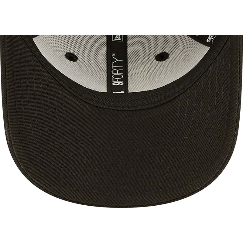 new-era-curved-brim-youth-golden-logo-9forty-league-essential-los-angeles-dodgers-mlb-black-adjustable-cap