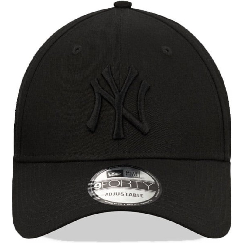 new-era-curved-brim-black-logo-9forty-league-essential-new-york-yankees-mlb-black-snapback-cap