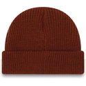 new-era-cuff-rib-short-brown-beanie