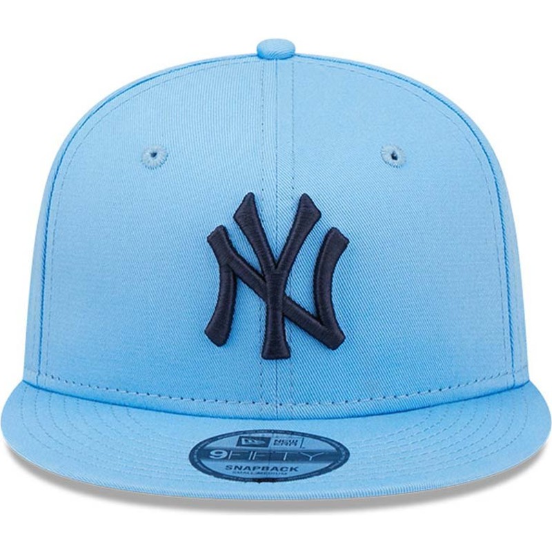 new-era-flat-brim-blue-logo-9fifty-league-essential-new-york-yankees-mlb-blue-snapback-cap