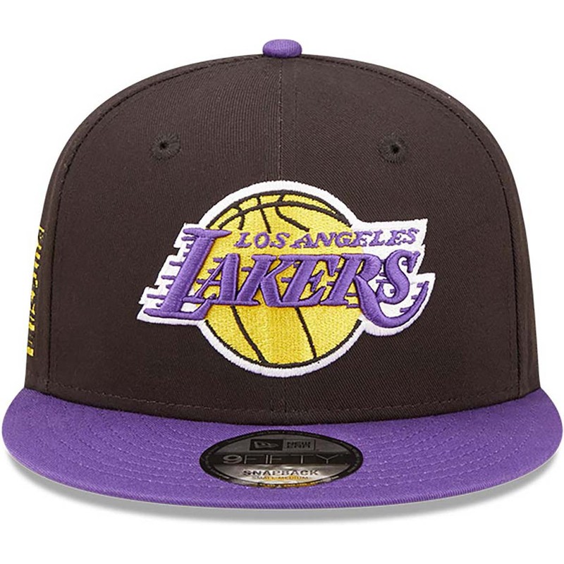 new-era-flat-brim-9fifty-team-patch-los-angeles-lakers-nba-black-and-purple-snapback-cap