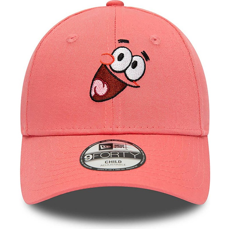 new-era-curved-brim-youth-patrick-star-9forty-spongebob-squarepants-pink-adjustable-cap