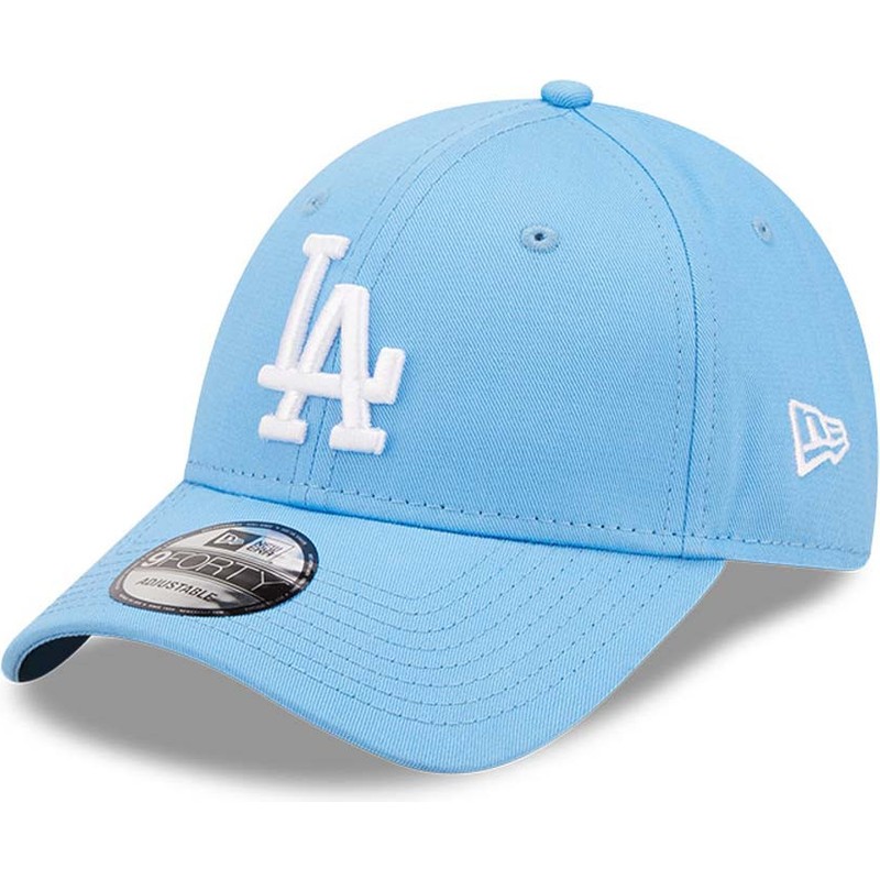 new-era-curved-brim-9forty-league-essential-los-angeles-dodgers-mlb-blue-adjustable-cap