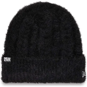 New Era Women Fluffy Black Beanie