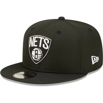New Era Flat Brim 9FIFTY Neon Pack Brooklyn Nets NBA Black Snapback Cap