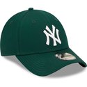 new-era-curved-brim-9forty-league-essential-new-york-yankees-mlb-dark-green-adjustable-cap