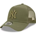 new-era-green-logo-a-frame-tonal-mesh-new-york-yankees-mlb-green-trucker-hat