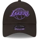 new-era-curved-brim-purple-logo-9forty-neon-outline-los-angeles-lakers-nba-black-adjustable-cap