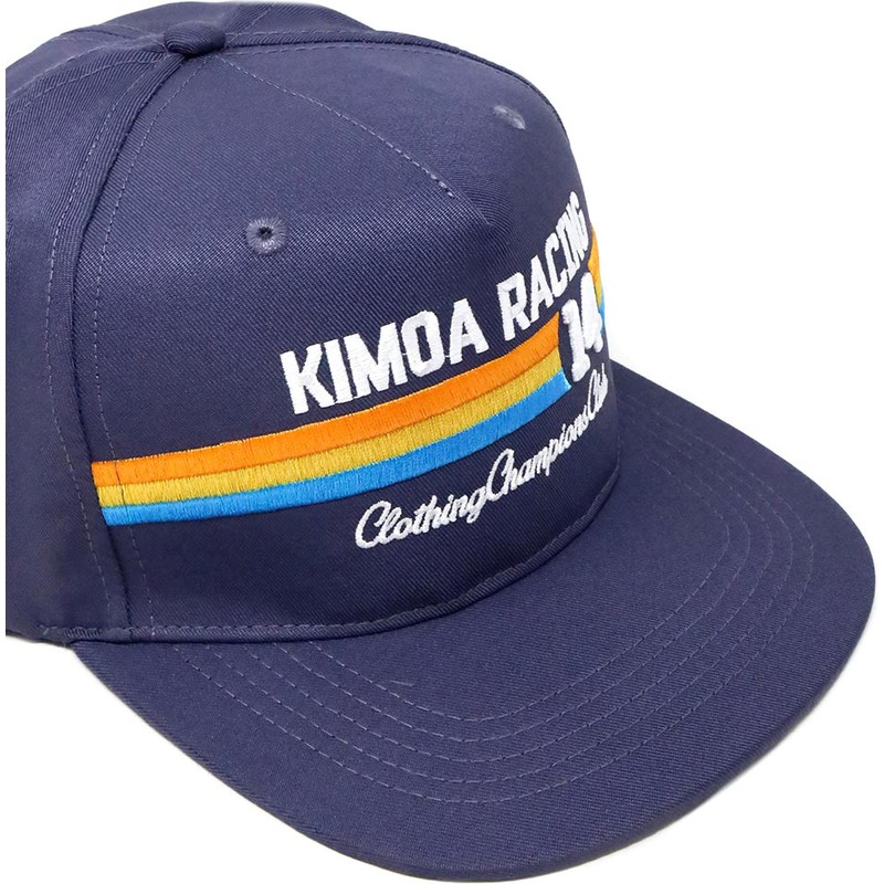kimoa-flat-brim-racing-14-navy-blue-adjustable-cap