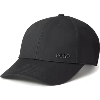 Polo Ralph Lauren Curved Brim Logo-Plaque Baseline Black Adjustable Cap