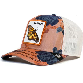 Goorin Bros. Butterfly Majestic Monarchy of Roses The Farm Orange and White Trucker Hat