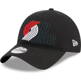 New Era Curved Brim 9TWENTY Draft Edition 2023 Portland Trail Blazers NBA Black Adjustable Cap