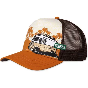Coastal SurfBubbi HFT Beige and Brown Trucker Hat