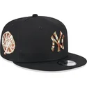 new-era-flat-brim-brown-logo-9fifty-seasonal-infill-new-york-yankees-mlb-black-snapback-cap