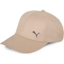 puma-curved-brim-metal-cat-beige-adjustable-cap