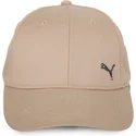 puma-curved-brim-metal-cat-beige-adjustable-cap