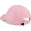 puma-curved-brim-youth-essentials-cat-logo-pink-adjustable-cap