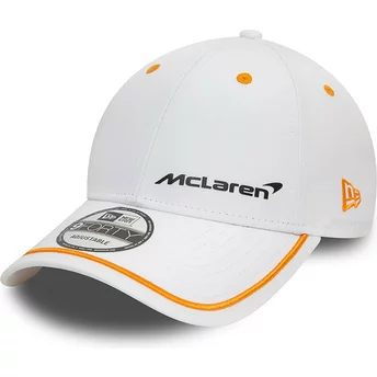 New Era Curved Brim 9FORTY Contrast Piping McLaren Racing Formula 1 White Adjustable Cap