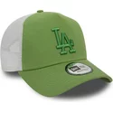 new-era-green-logo-a-frame-league-essential-los-angeles-dodgers-mlb-green-and-white-trucker-hat