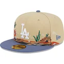 new-era-flat-brim-59fifty-team-landscape-los-angeles-dodgers-mlb-brown-and-blue-fitted-cap