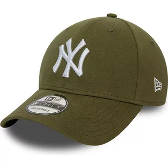 New Era Curved Brim 9FORTY Jersey Essential New York Yankees MLB Green Adjustable Cap